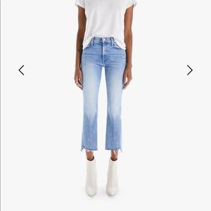 Mother Denim THE INSIDER CROP STEP FRAY in Deep Breaths size 29